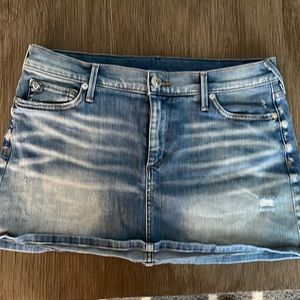 True religion denim mini skirt